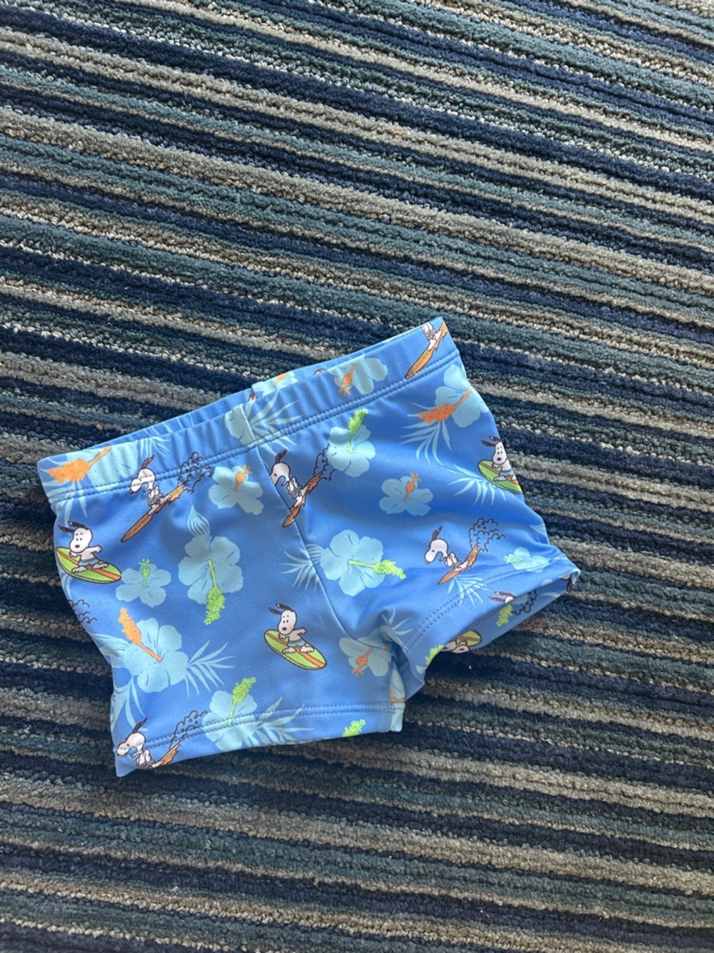 Zara Blue Snoopy Surf Hibiscus Swim Trunks size 12-18m